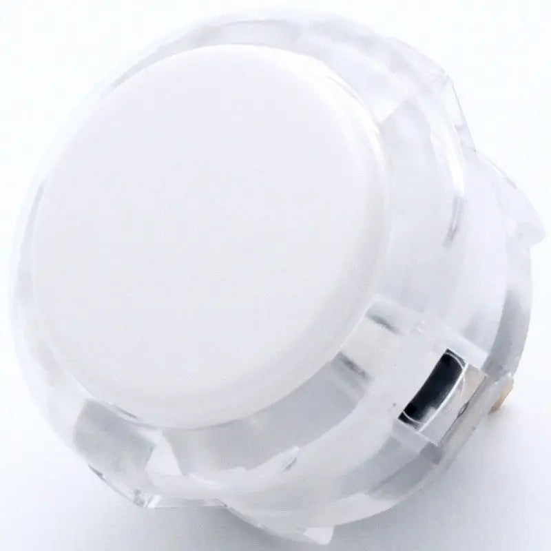 Sanwa OBSC-30 Snap-in Button - Clear White & White Plunger Sanwa
