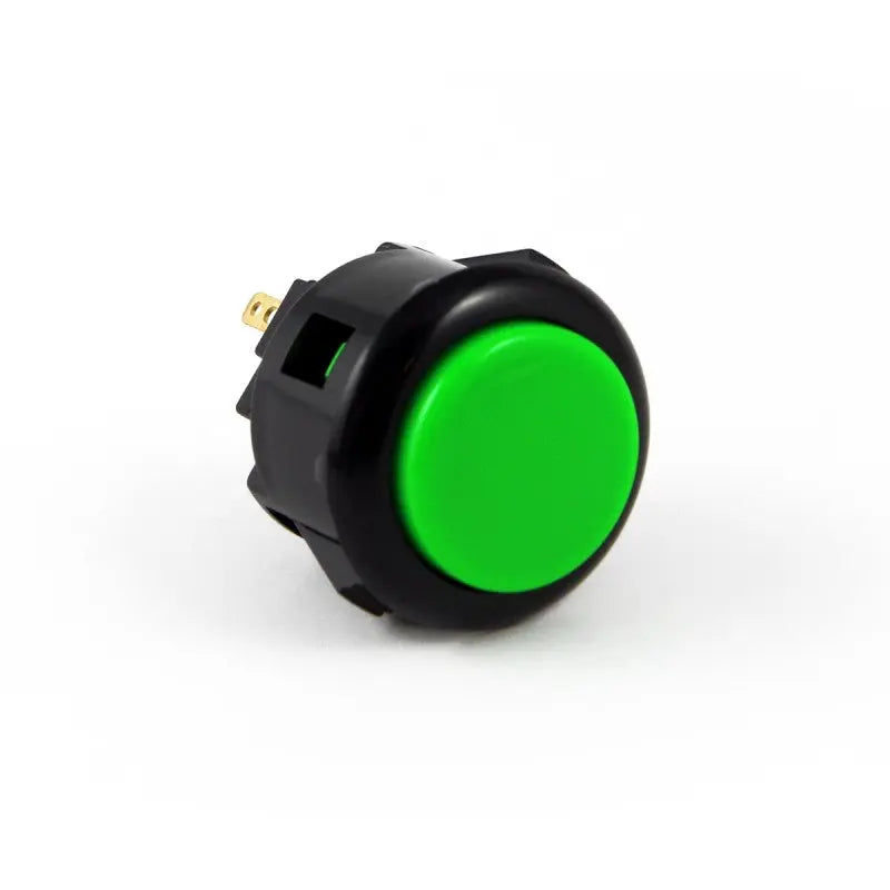 Sanwa OBSF-24 Snap-in Button - Black & Green Sanwa