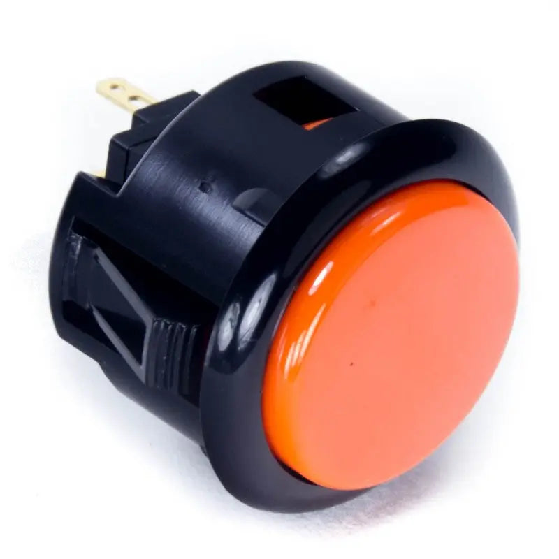 Sanwa OBSF-30 Snap-in Button - Black & Orange Sanwa