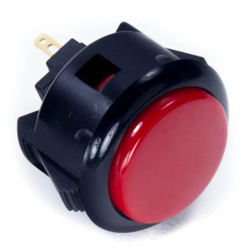 Sanwa OBSF-30 Snap-in Button - Black & Red Sanwa