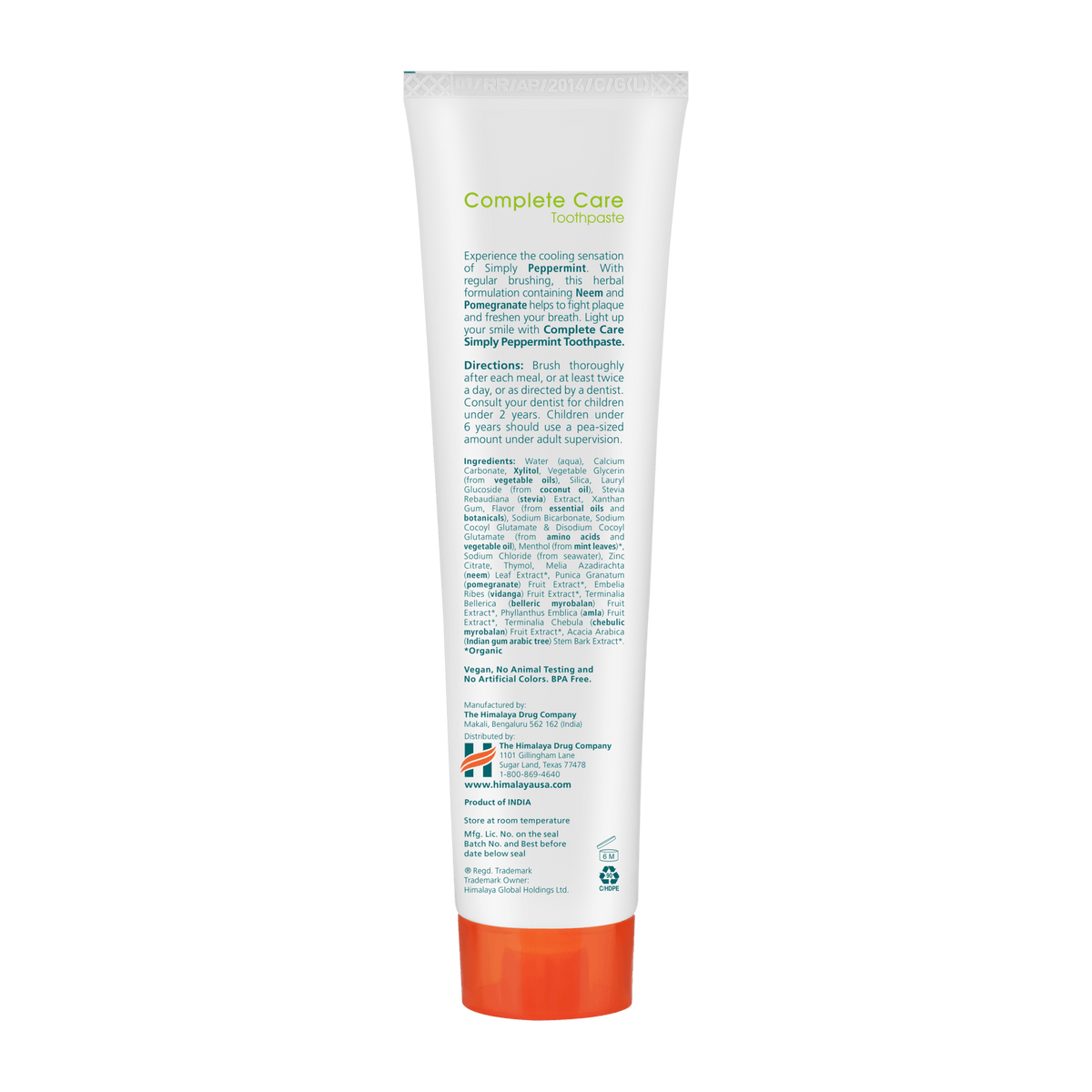 Simply Peppermint Complete Care Toothpaste