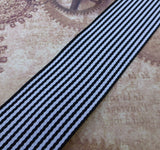 3 Meters Black and White Ribbon 38mm Wide