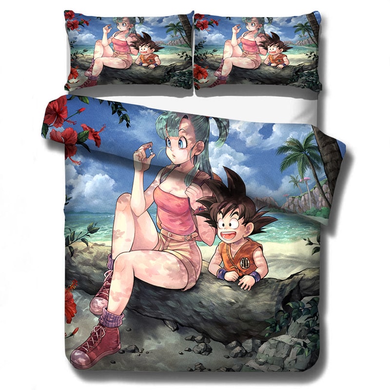 Ropa de Cama Dragon Ball Bulma | Goku Familia