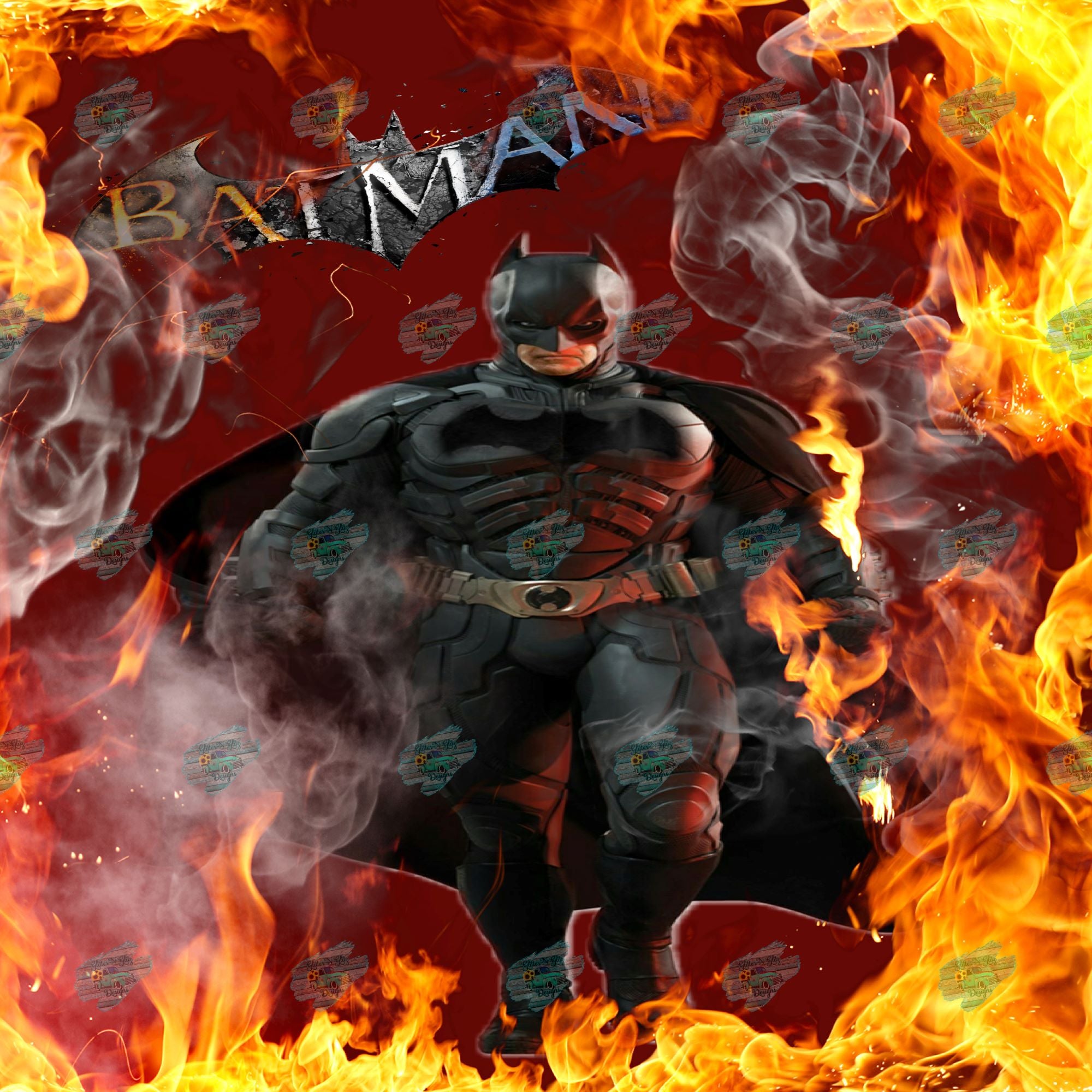 Batman Fire Tumbler Sublimation Transfer – Glitter N Glitz Designs