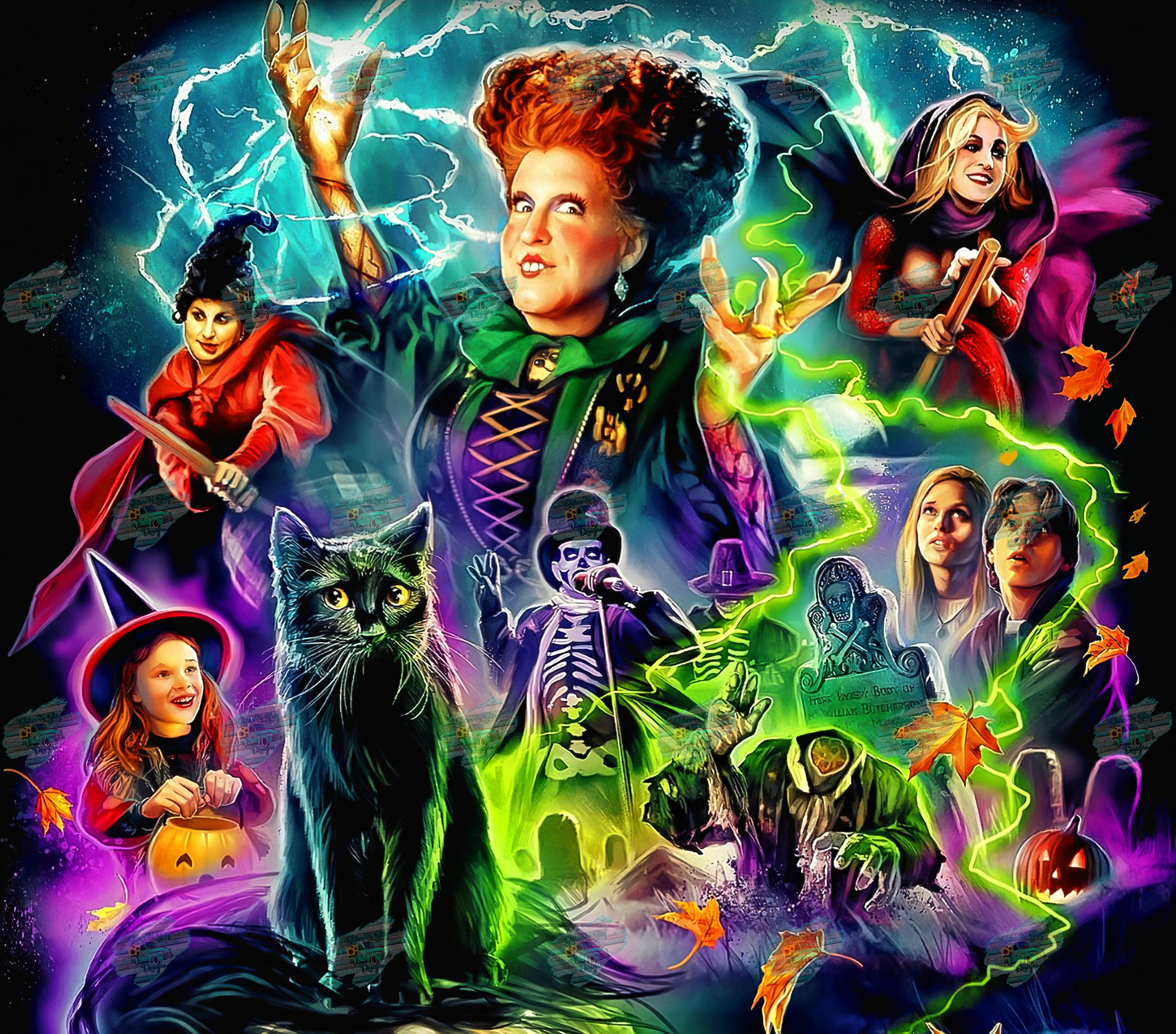 Drawing & Illustration Digital Hocus Pocus Sublimation Print Ready to