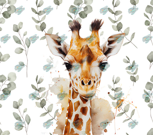 Cute Giraffe Flower Tumbler