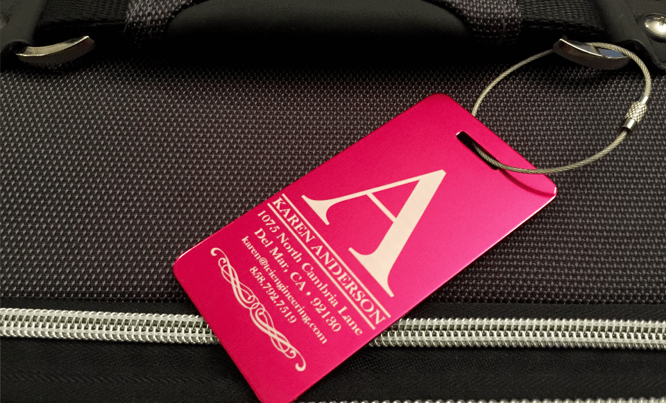 custom luggage tags free shipping