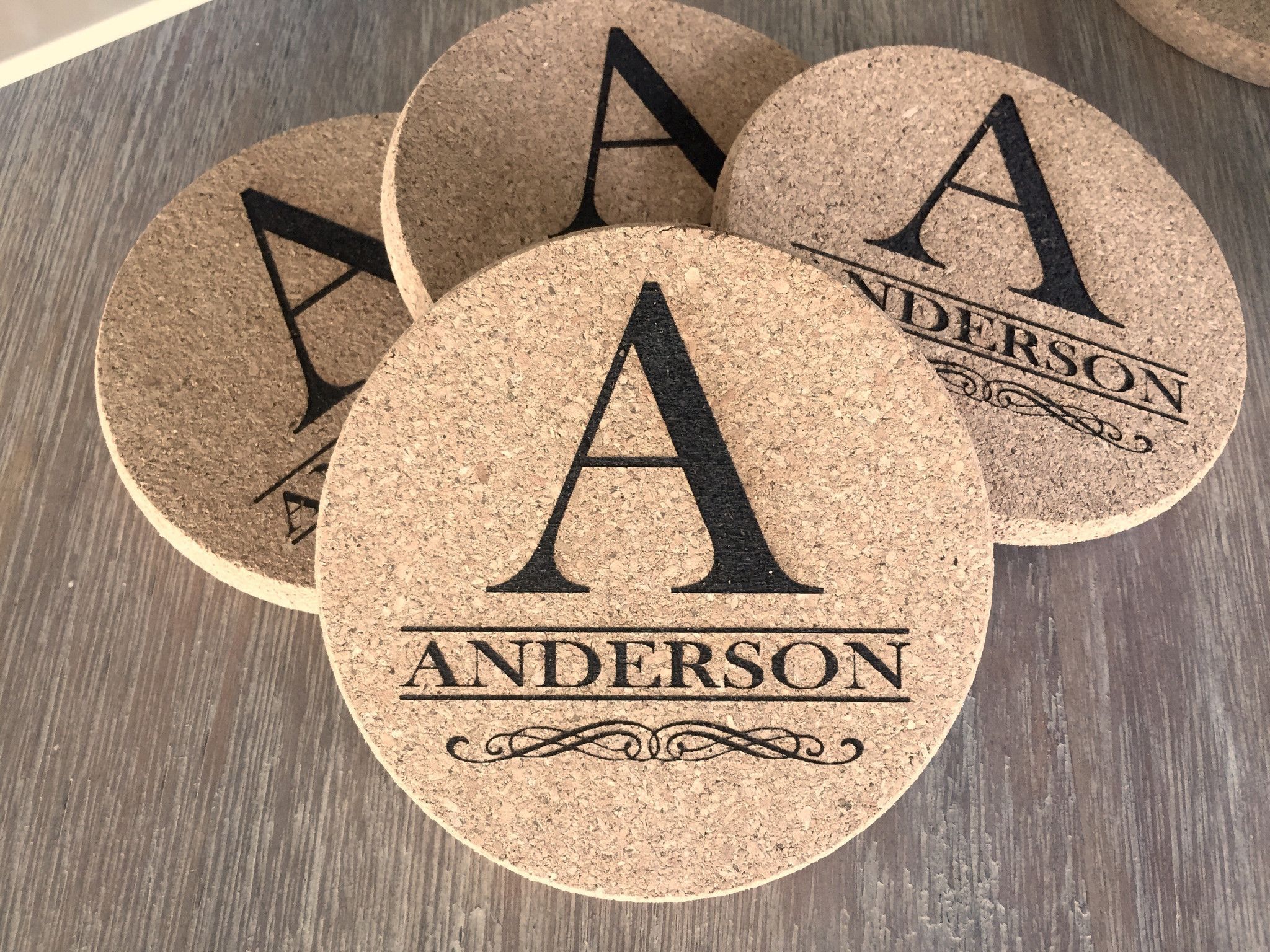Personalized Thick Cork Coasters – Set of 4 | Qualtry
