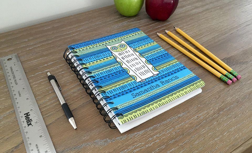 spiral notebooks.