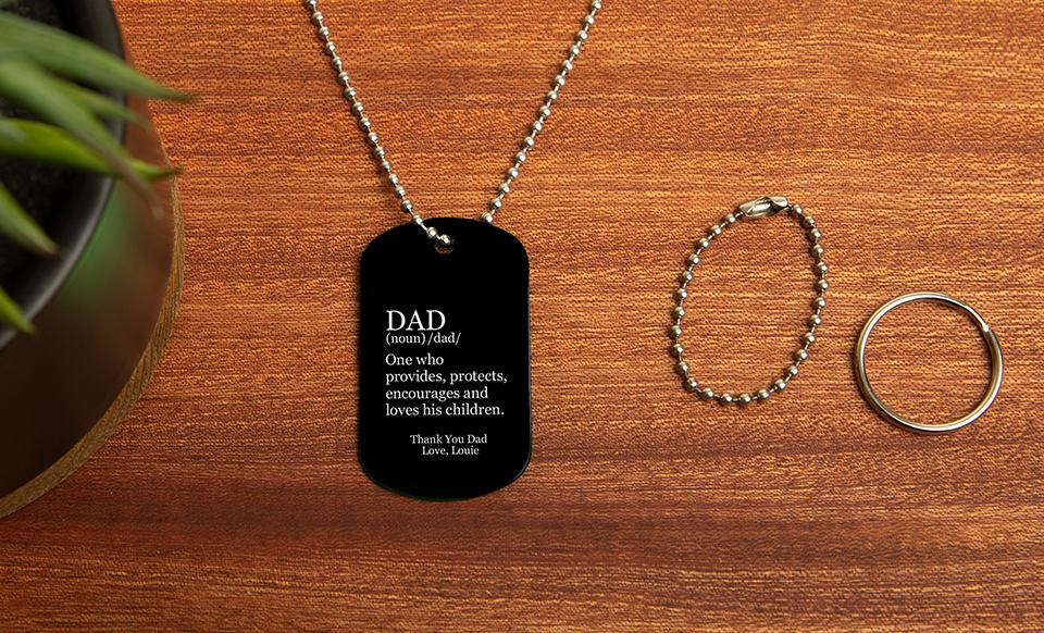 etched dog tags