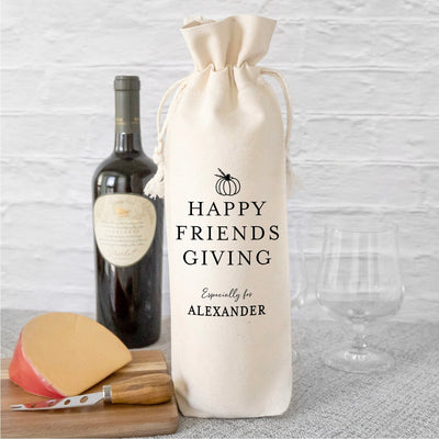 Personalized Friendsgiving Wine Gift Bags