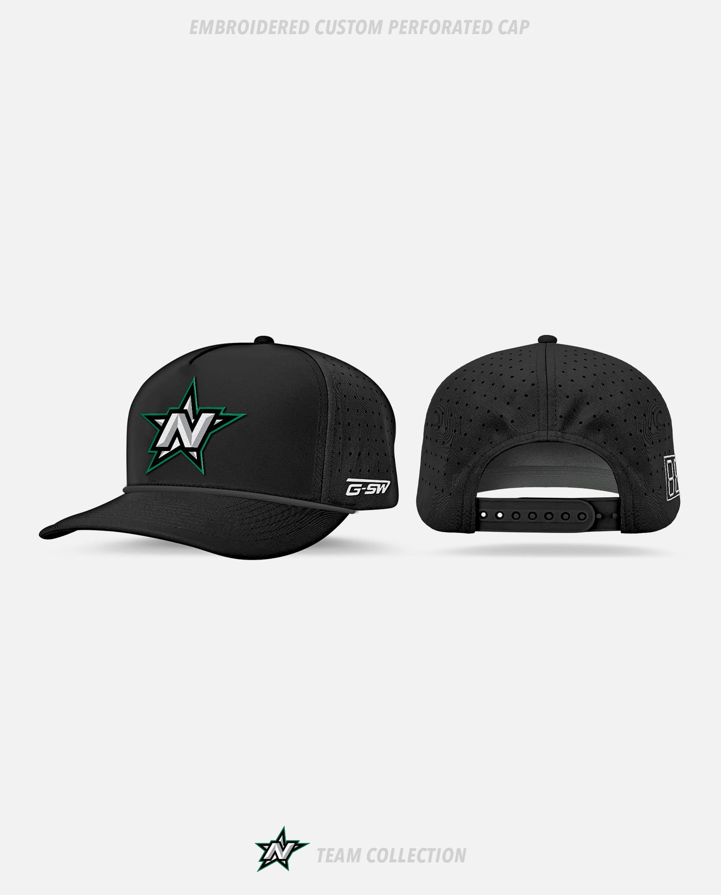 Newcastle Stars Embroidered Custom Perforated Cap - GSW Stores product image