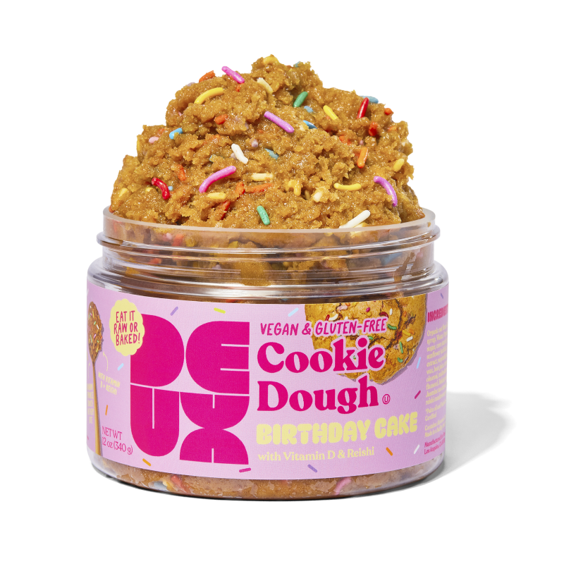 Deux Vegan Birthday Cake Enhanced Cookie Dough - 12oz