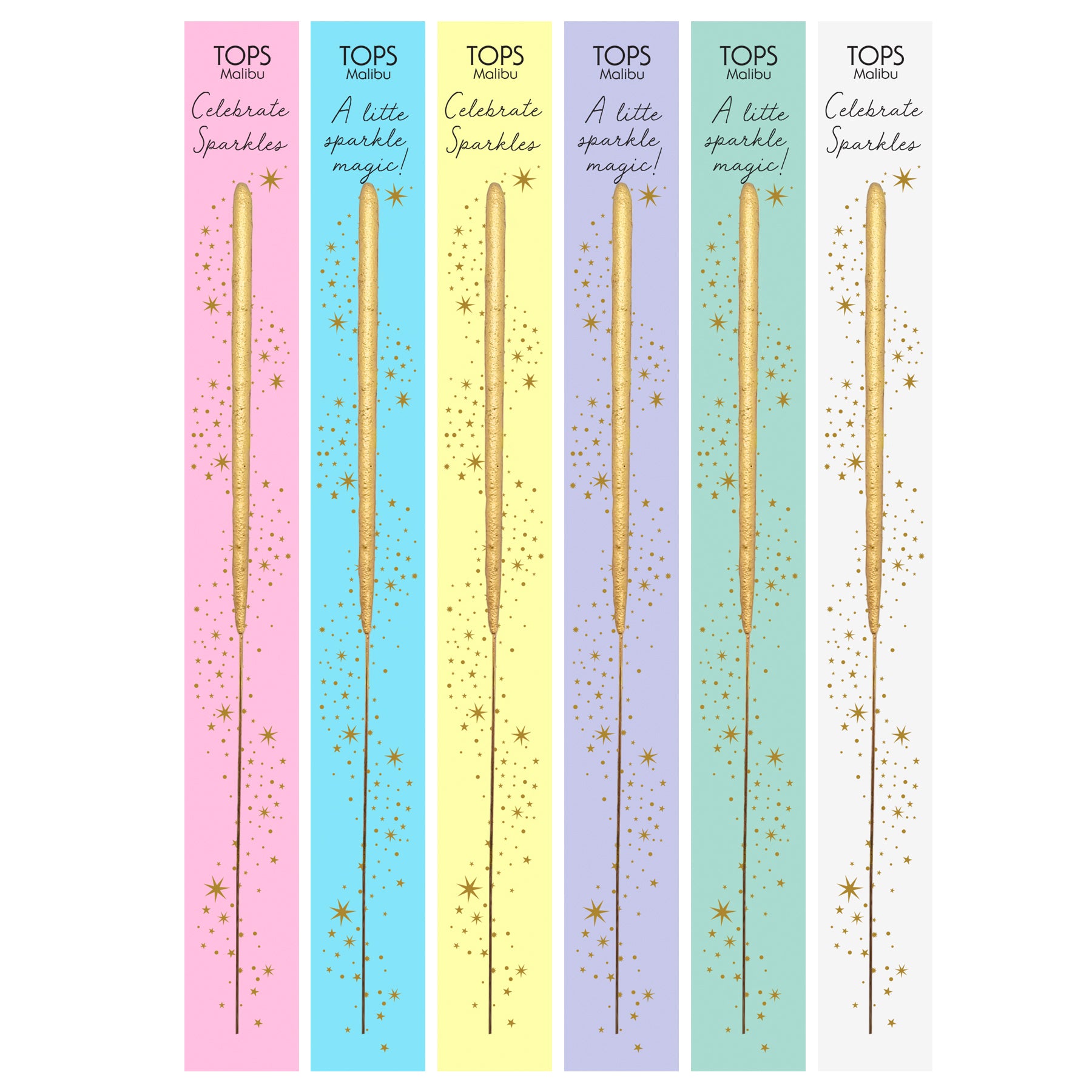 Glitter Wish 6” Candles Beeswax Gold 8 Pack - TOPS Malibu