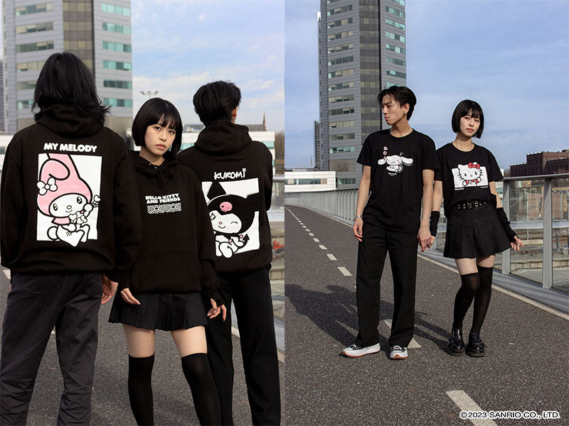 Overview model photo kaomoji x Hello Kitty and Friends collection