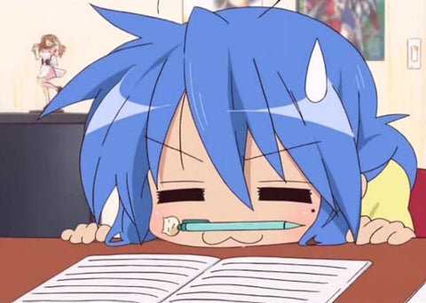 konata izumi homework lucky star