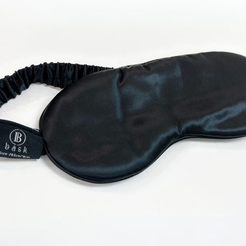 black silk eye mask