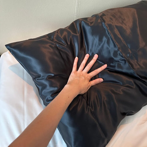 black silk pillowcase