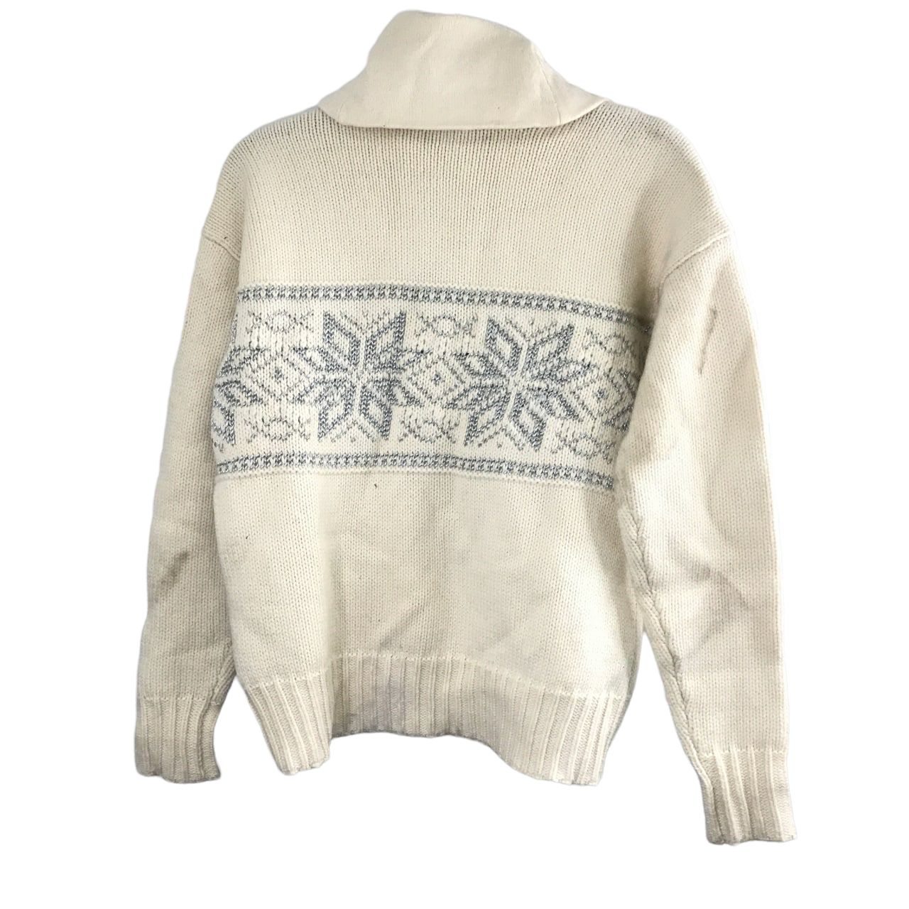 Lauren Ralph Lauren Womens Ivory Snowflake Cowl-Neck Sweater Size S $1 –  Muurah