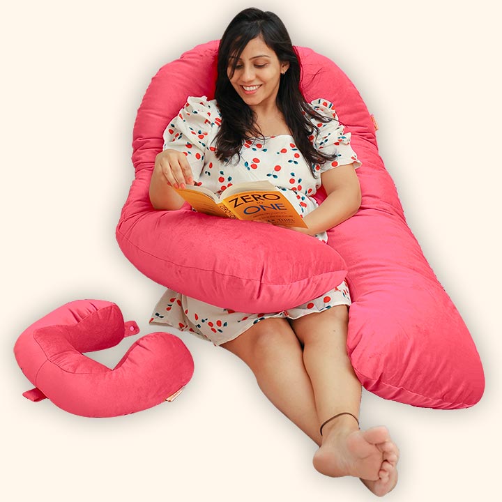 Quilt Comfort Pink Cozy Plush U Shape Pregnancy Pillow XL Size, For Home at  Rs 3800/piece in New Delhi