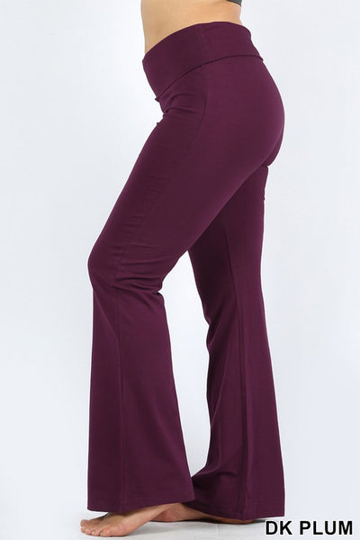 Fold-Over Flare Yoga Pants – Summer Lush Boutique