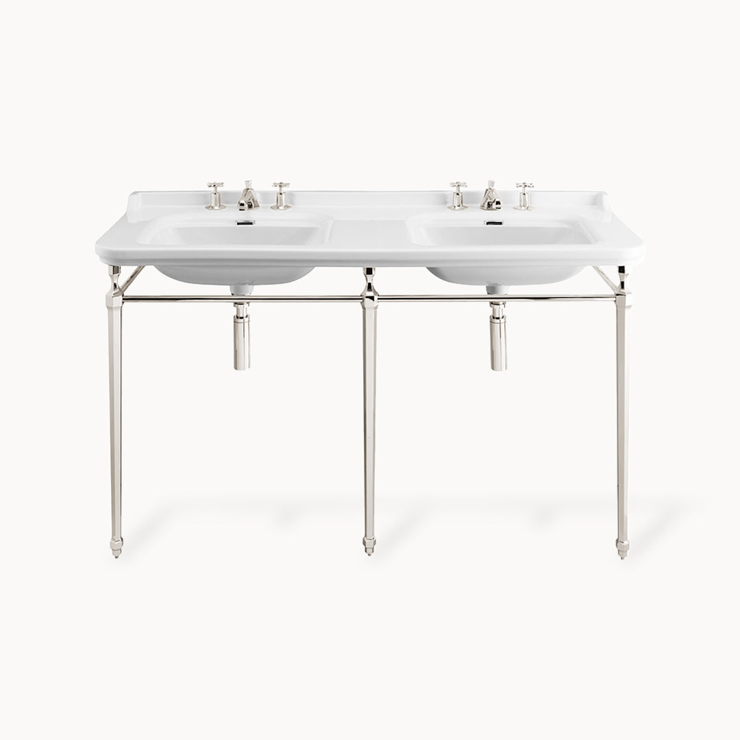 Waldorf 59" Double Basin Bathroom Sink Console Set