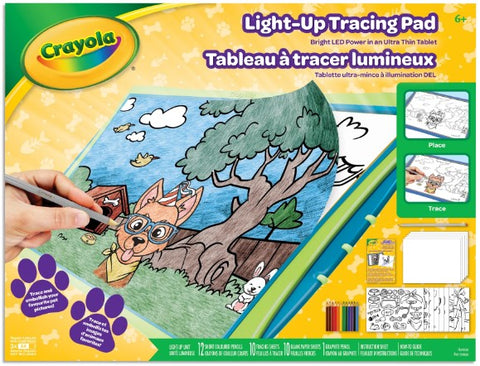 Crayola; Light-up Tracing Pad; Blue; Art Tool; Bright LEDs; Easy