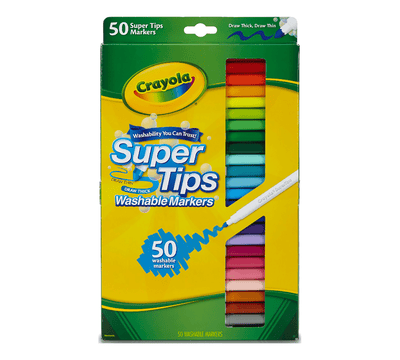 Washable Super Tips Markers, 50 Count | Crayola by Crayola, USA Art & Craft