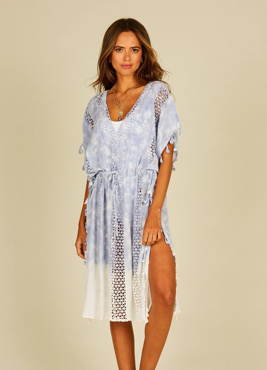 Denim Tie Dye Coverup Dress – Bikinis & More