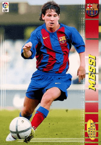 2004 Panini Mega Cracks Lionel Messi rookie card