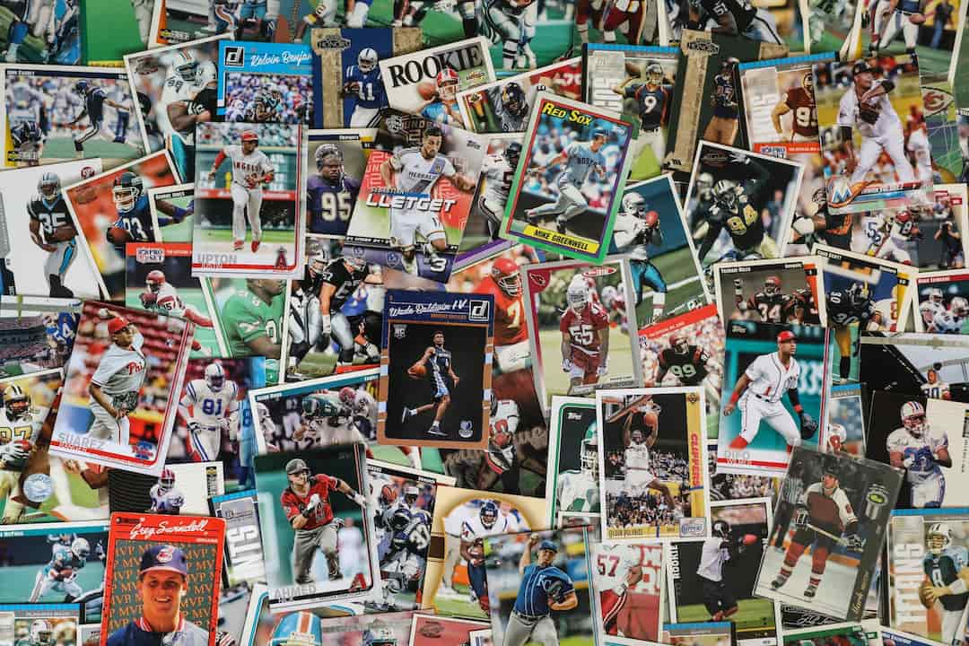 A pile of baseball cards for appraisal