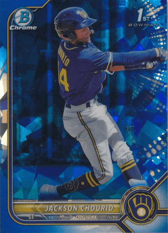 Jackson Chourio's 2022 Bowman Chrome Sapphire card