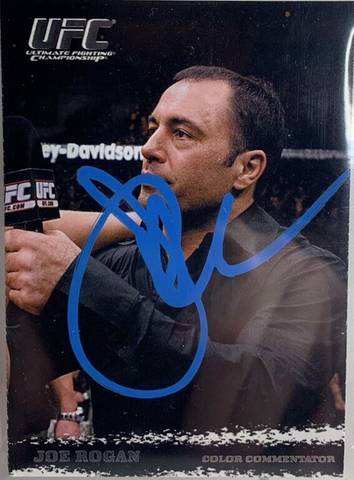 A rare autographed Joe Rogan 2009 Topps UFC Round 1 card