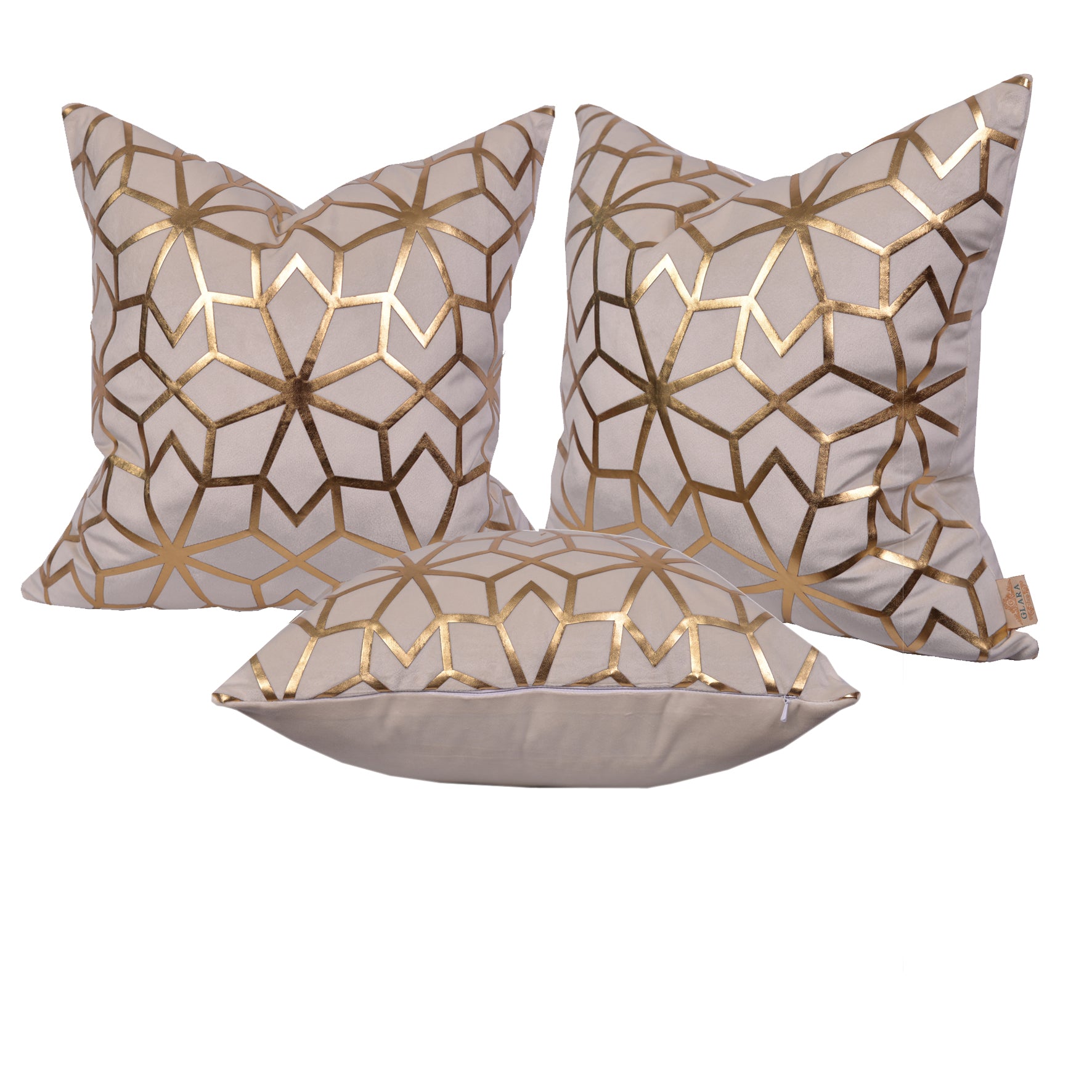 Cream and gold cushion clearance covers