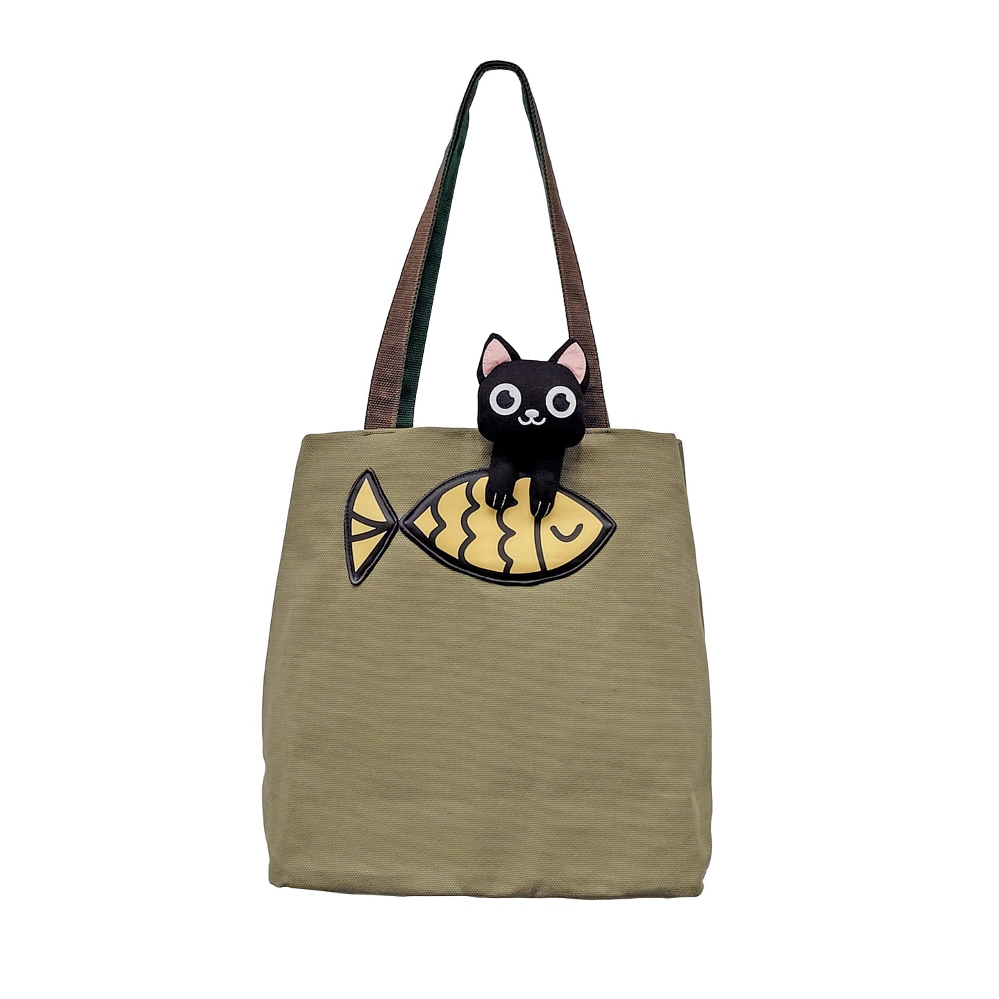 小黑貓托特包套裝（一個托特包+一個貓咪拉鍊小袋）