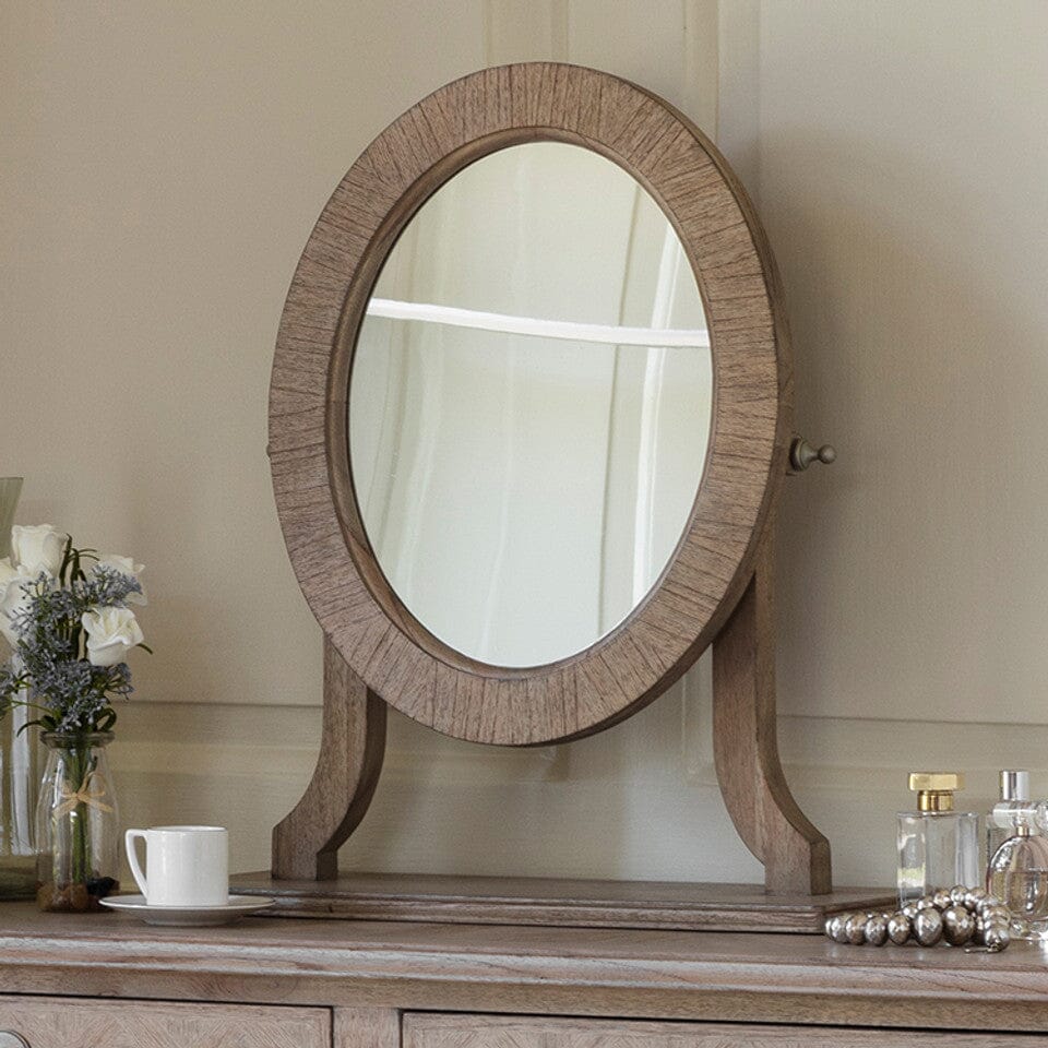 Elysium Natural Wood Dressing Table Mirror