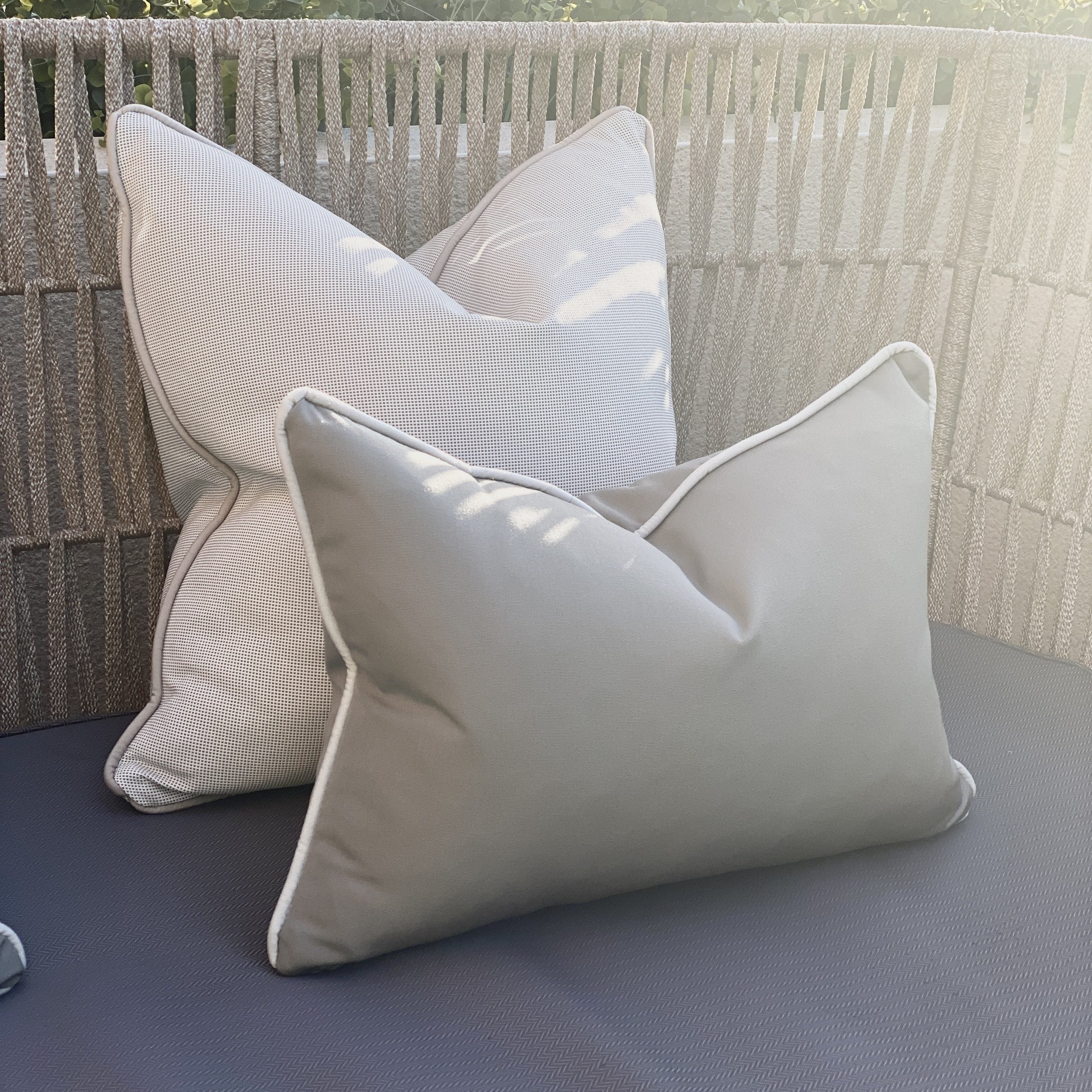 outdoor cushions with piping