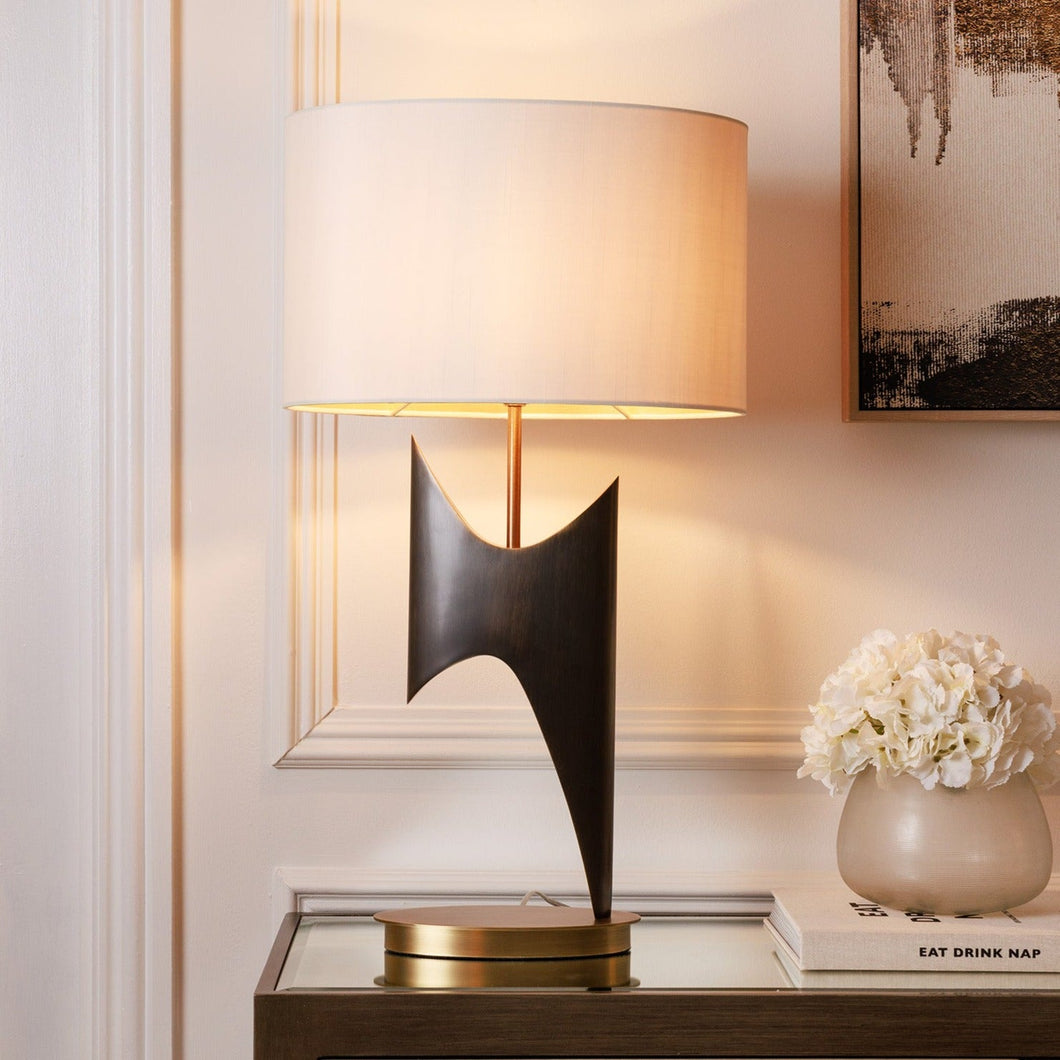 tall bronze lamp