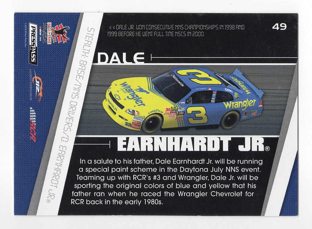 AUTOGRAPHED Dale Earnhardt Jr. 2010 Press Pass Stealth Racing #3 WRANG –  Trackside