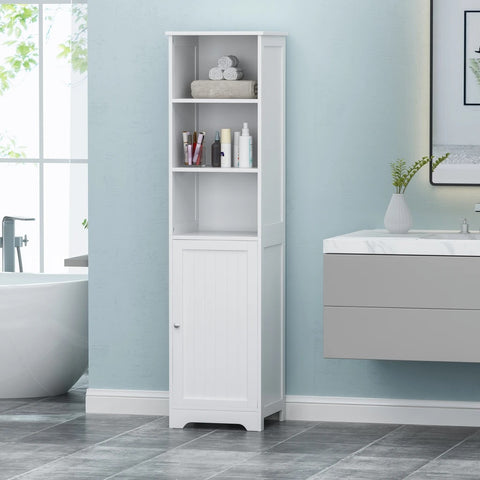 Bakari Contemporary Free Standing Linen Tower Storage Bathroom Cabinet Furny Matter