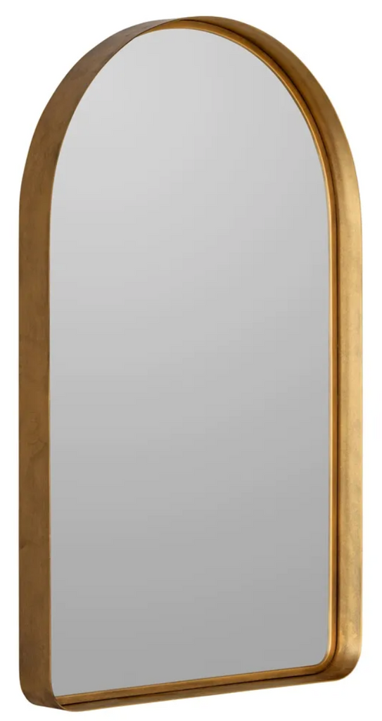 Signature Hardware 442689 Gold Leaf Sethfield 29 x 40 Iron Framed  Bathroom Mirror 