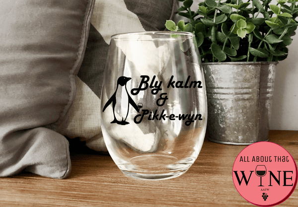 bly kalm en pikk-e-wyn stemless wine glass
