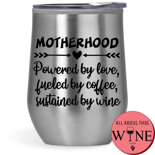 Double-wall tumbler With Mommy's Sippy cup Design – All About That Wine