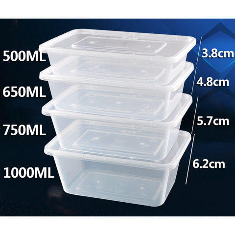 Microwavable Plastic Container Rectangular 1000ml Biz Asia Trading Inc