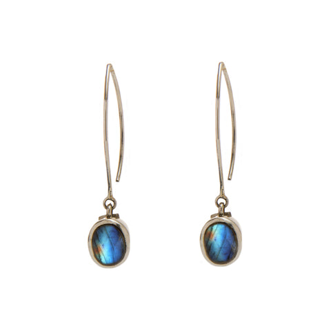 Dew Drop Earrings in Labradorite