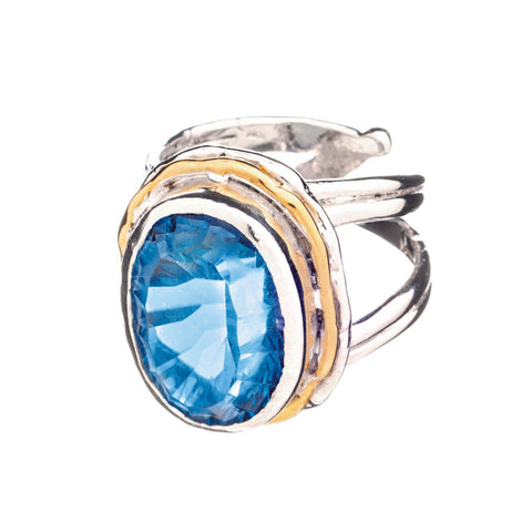 MAgolia Ring in Blue Quartz - adjustable