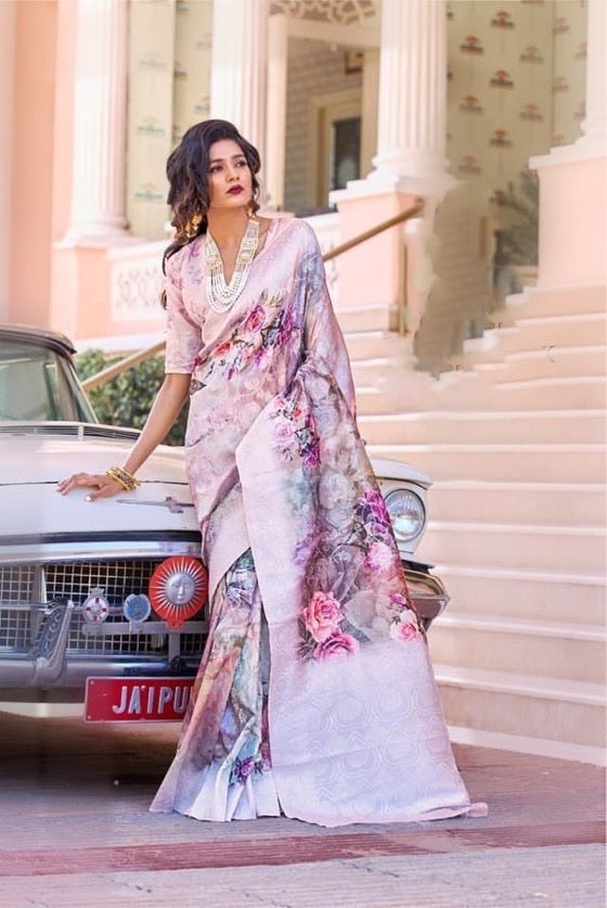 Floral Banarsi Silk Saree