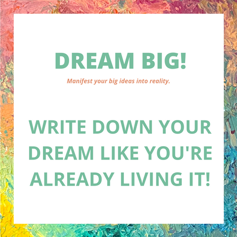 dream big manifestation journaling prompt and idea