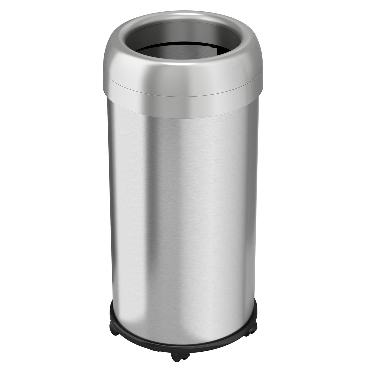 13 Gallon Round Open Top Trash Can with Wheels – iTouchless