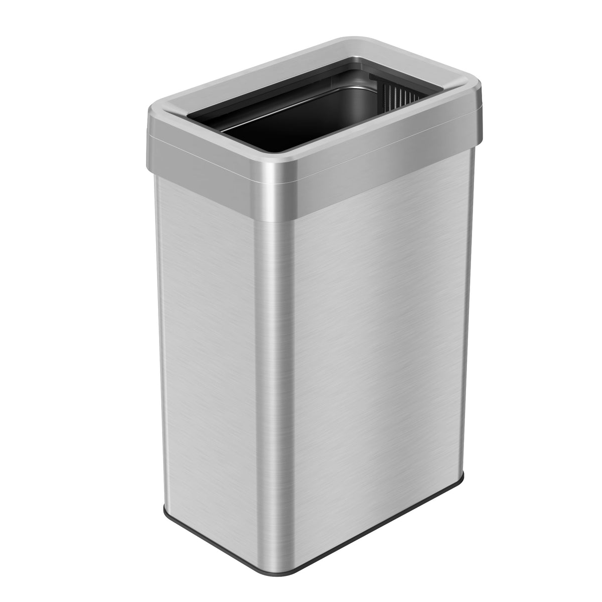 LAZY BUDDY 16 gal Stainless Steel Dual Trash Can, 2 Compartments Garbage  Can & Recycling Bin for Kitchen, Home Office